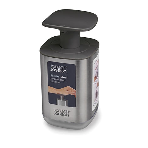 Pompe à savon en inox noir Joseph Joseph - Mathon - 2