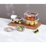 4 boîtes de conservation sous vide 460 ml, 800 ml, 1200 ml et 1900 ml et pompe sous vide  Pebbly - Mathon - 2