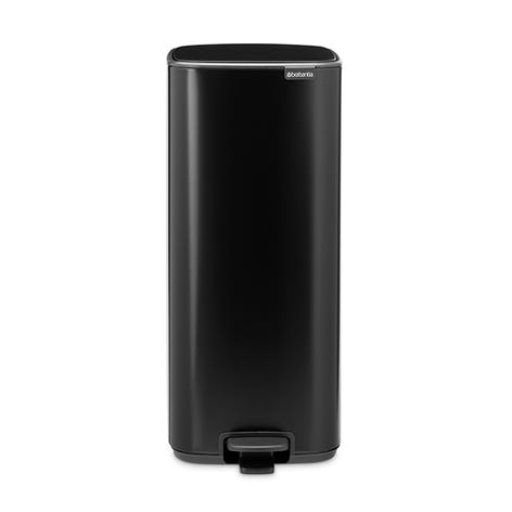 Poubelle rectangulaire à pédale Bo noire 30 L  Brabantia - Mathon - 1