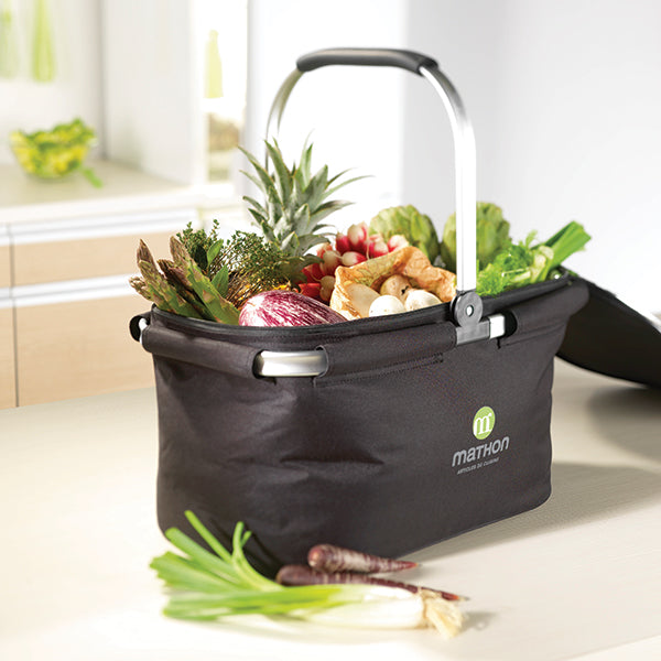 Panier isotherme noir pliable avec anse rabattable Mathon - Mathon - 1