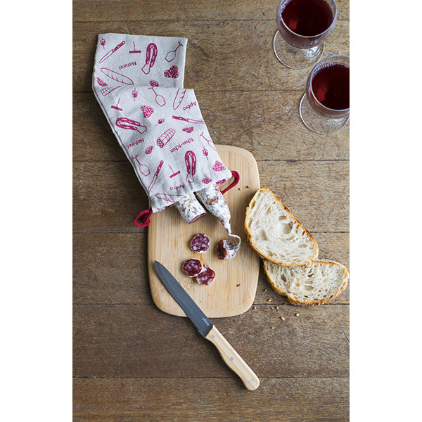 Set apéritif planche, couteau et sac Pebbly - Mathon - 1