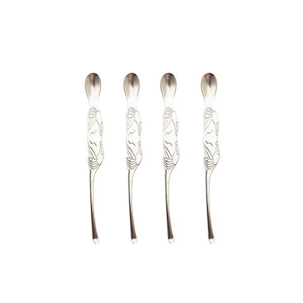 Set de 4 fourchettes à homard en acier inoxydable  Point Virgule - Mathon