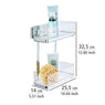 Étagère murale en acier inox Vacuum-Loc® Quadro 2 niveaux Wenko by Maximex - Mathon - 4