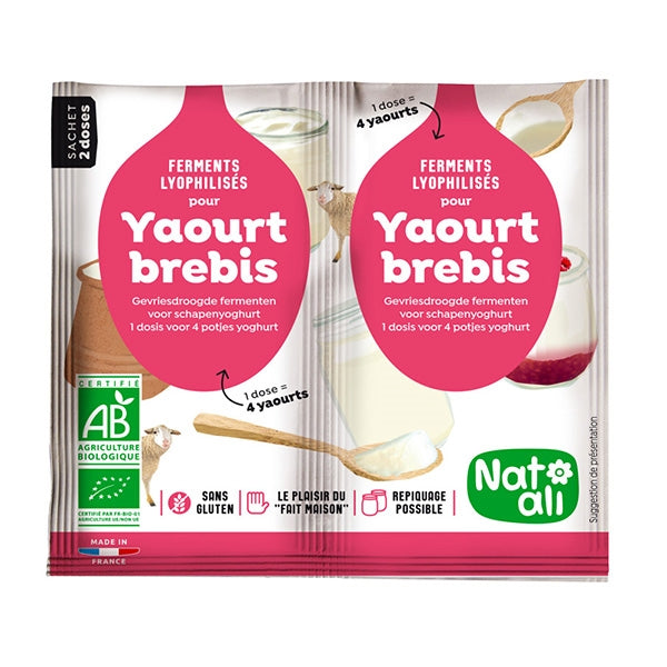Ferment yaourt lait de brebis Nat-ali - Mathon