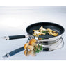 Lot poêle inox antiadhérente Rapid Cook 24 cm et 2 éponges végétales Mathon - Mathon - 3