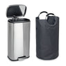 Lot poubelle de cuisine en inox 30 L et grand panier de tri 72 L  Mathon - Mathon - 1