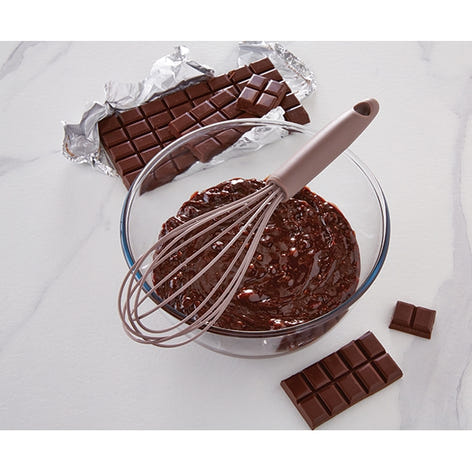 Fouet de cuisine antirayures en silicone 30 cm taupe Mathon - Mathon - 2