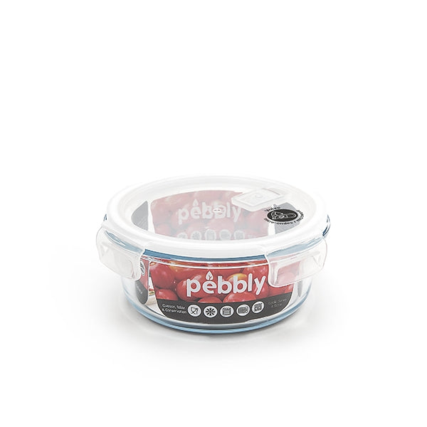 Plat boite ronde en verre 950 ml Pebbly - Mathon - 1