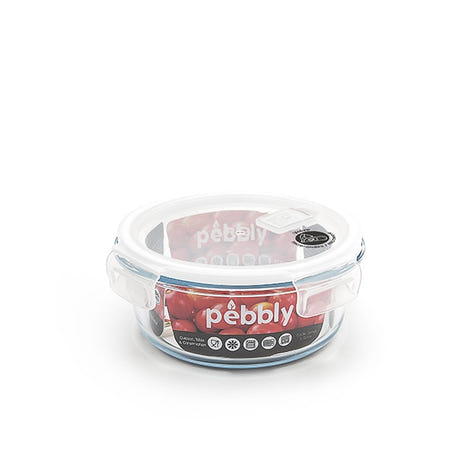 Plat boite ronde en verre 950 ml Pebbly - Mathon - 1