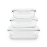3 boîtes rectangulaires en verre 400, 650 et 1000 ml Pebbly - Mathon - 1