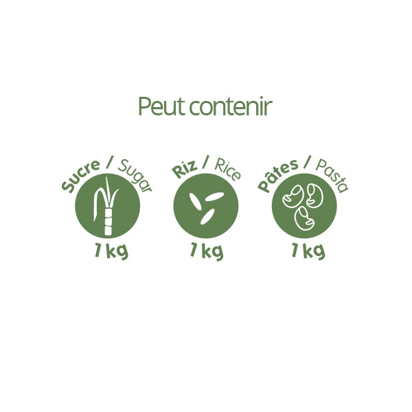 Pot en verre carré couvercle en bambou 1,4L Pebbly - Mathon - 3