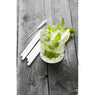 Set de 6 pailles courtes blanches en verre avec brosse de nettoyage 14 cm Point Virgule - Mathon - 2