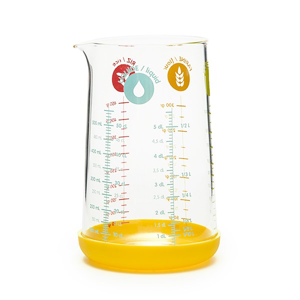 Verre mesureur avec base en silicone 500 ml Pebbly - Mathon - 2