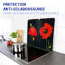 2 couvre-plaques protection motif coquelicots Wenko by Maximex - Mathon - 5