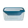 Set 3 boîtes en verre rectangulaires avec couvercles silicone 720, 1500 et 2900 ml compatibles micro-ondes Pebbly - Mathon - 4