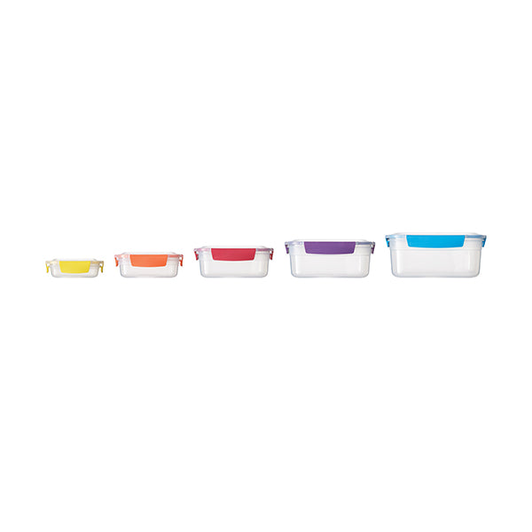 Set de 5 boites de conservation Nest Lock multicolores avec couvercles Joseph Joseph - Mathon - 2