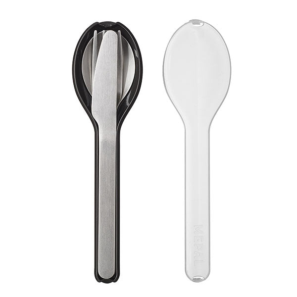 Set de 3 couverts Ellipse noir Mepal - Mathon - 1