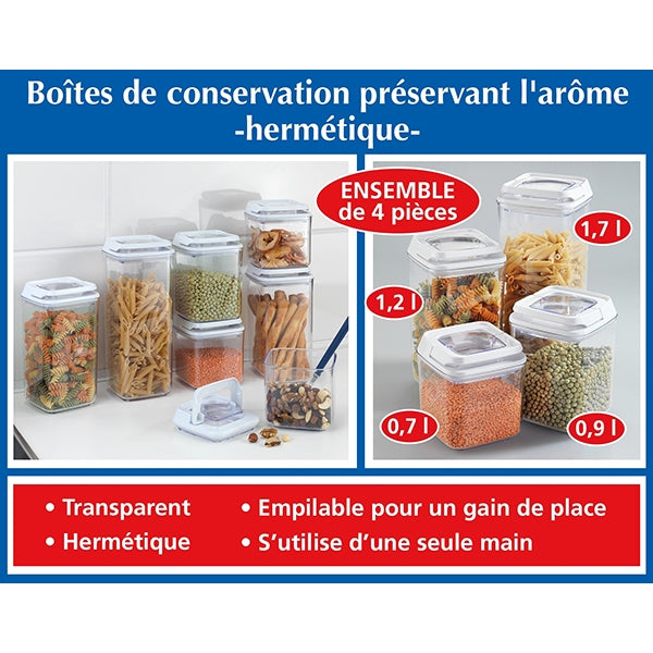 Set de 4 boîtes de conservation Wenko by Maximex - Mathon - 4