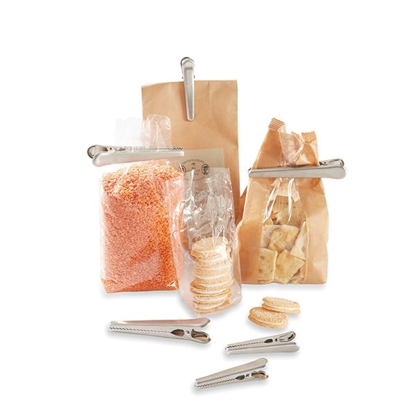 Set 6 pinces à sachet en inox 8 et 11,5 cm Mathon - Mathon - 1