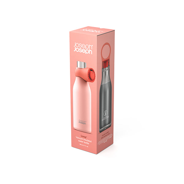 Bouteille isotherme isolée sous vide Loop 500 ml Corail mat Joseph Joseph - Mathon - 2