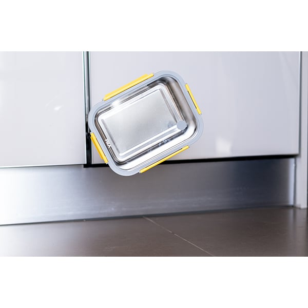Boîte de conservation en inox rectangulaire 800 ml compatible micro-ondes Pika - Mathon - 3