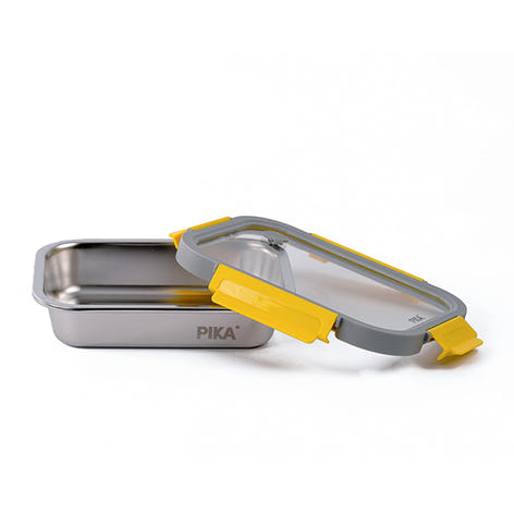 Boîte de conservation en inox rectangulaire 820 ml compatible micro-ondes Pika - Mathon - 1