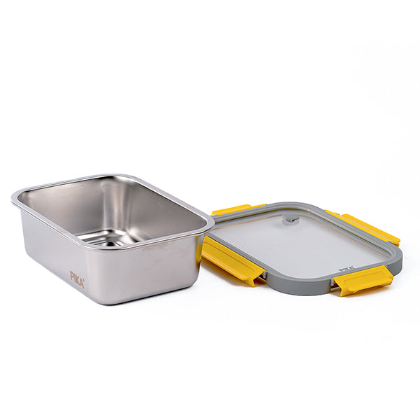 Boîte de conservation en inox rectangulaire 1780 ml compatible micro-ondes Pika - Mathon - 1