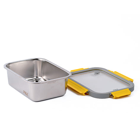 Boîte de conservation en inox rectangulaire 1780 ml compatible micro-ondes Pika - Mathon - 1