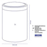 Poubelle cosmétique inox ronde Ari 7 L Kela - Mathon - 3