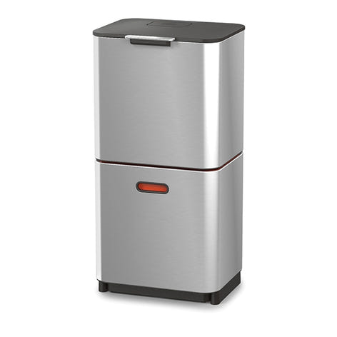 Poubelle Totem acier inoxydable 60 L - 2 compartiments 30 L Joseph Joseph - Mathon - 2