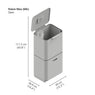 Poubelle Totem acier inoxydable 60 L - 2 compartiments 30 L Joseph Joseph - Mathon - 6