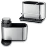 Lot 2 organisateurs d’évier en inox avec compartiments et distributeur de savon Mathon - Mathon - 1
