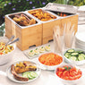 Bac gastro avec couvercle en inox et support bambou Mathon - Mathon - 4