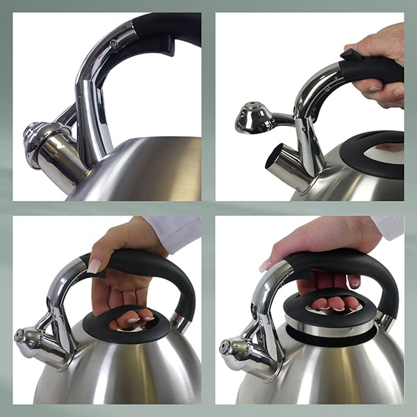 Bouilloire en inox 3 L Varus gris Kela - Mathon - 3