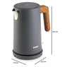 Bouilloire grise mat 1,7 L 2200 W Domo - Mathon - 5