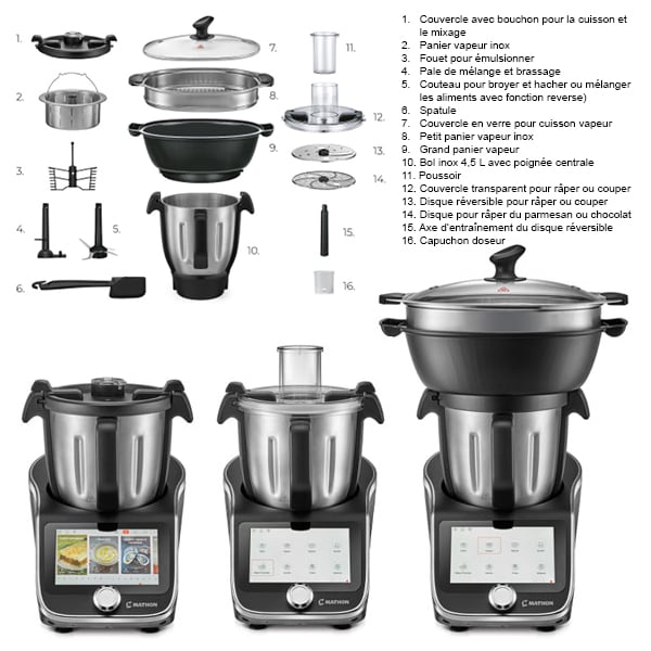 Robot cuiseur multifonction 4,5 L 1000 W Mathon - Mathon - 4