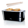 Lot grille-pain cool touch 2 tranches et pince à toast en bois - Mathon - 1