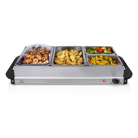 Chauffe plat 4 compartiments 6,8 L - 300 W Tristar - Mathon