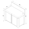 Desserte de jardin Félix double porte gris cargo  ENO - Mathon - 4