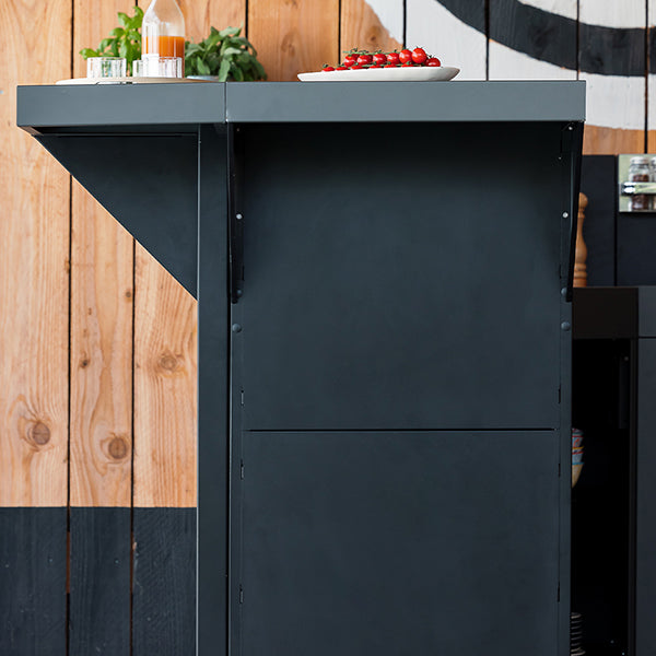 Modulo comptoir bar 60 cm gris cargo ENO - Mathon - 2