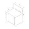 Meuble pour plancha coloris sauge Modulo ENO - Mathon - 6