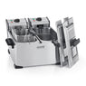Friteuse inox double cuve 7 L 4000 W KCPFR70X Kitchen Chef Professional - Mathon