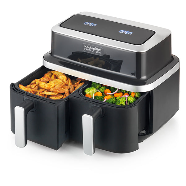 Friteuse sans huile à air pulsé 2 x 4,2 L KCP.FR84-AIRDUO Kitchen Chef Professional - Mathon - 1