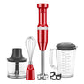 Mixeur plongeant 5 vitesses 180 W rouge empire Kitchenaid 5KHBV83EER Kitchenaid - Mathon - 1