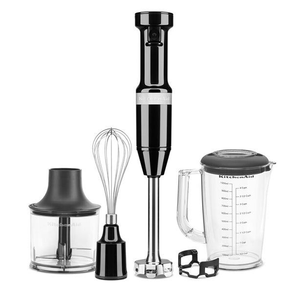 Mixeur plongeant 5 vitesses 180 W noir onyx Kitchenaid 5KHBV83EOB Kitchenaid - Mathon - 1