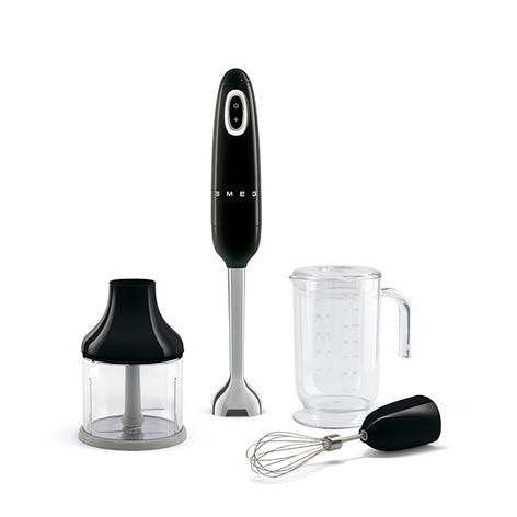 Mixeur plongeant avec accessoires 700 W HBF03BLEU noir Smeg - Mathon - 1