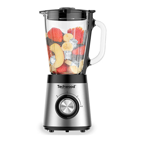 Blender inox bol en verre double sécurité 1,5 L Techwood - Mathon - 1