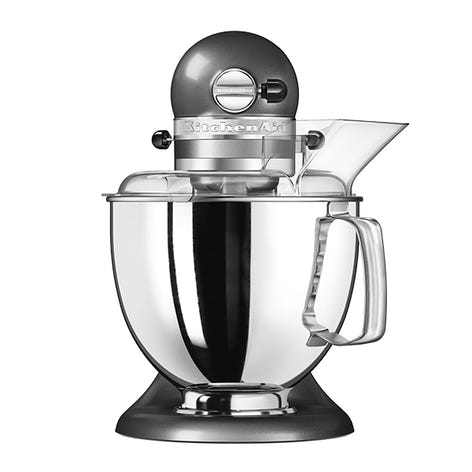 Robot pâtissier Artisan tête inclinable 4,8 L 300 W gris étain 5KSM175PSEMS + accessoires Kitchenaid - Mathon - 2