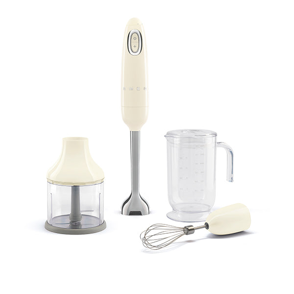 Mixeur plongeant avec accessoires 700 W HBF03CREU crème Smeg - Mathon - 1