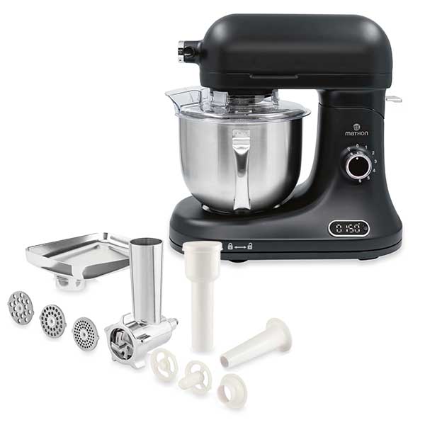 Lot robot pâtissier 5 L avec balance intégrée et kit hachoir à viande Mathon - Mathon - 1